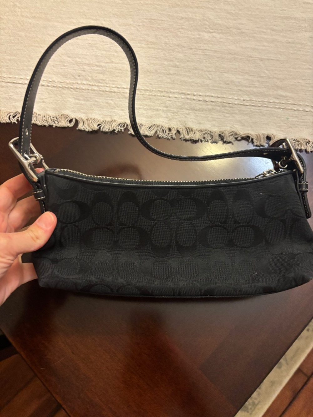 Vintage coach signature baguette shoulder bag